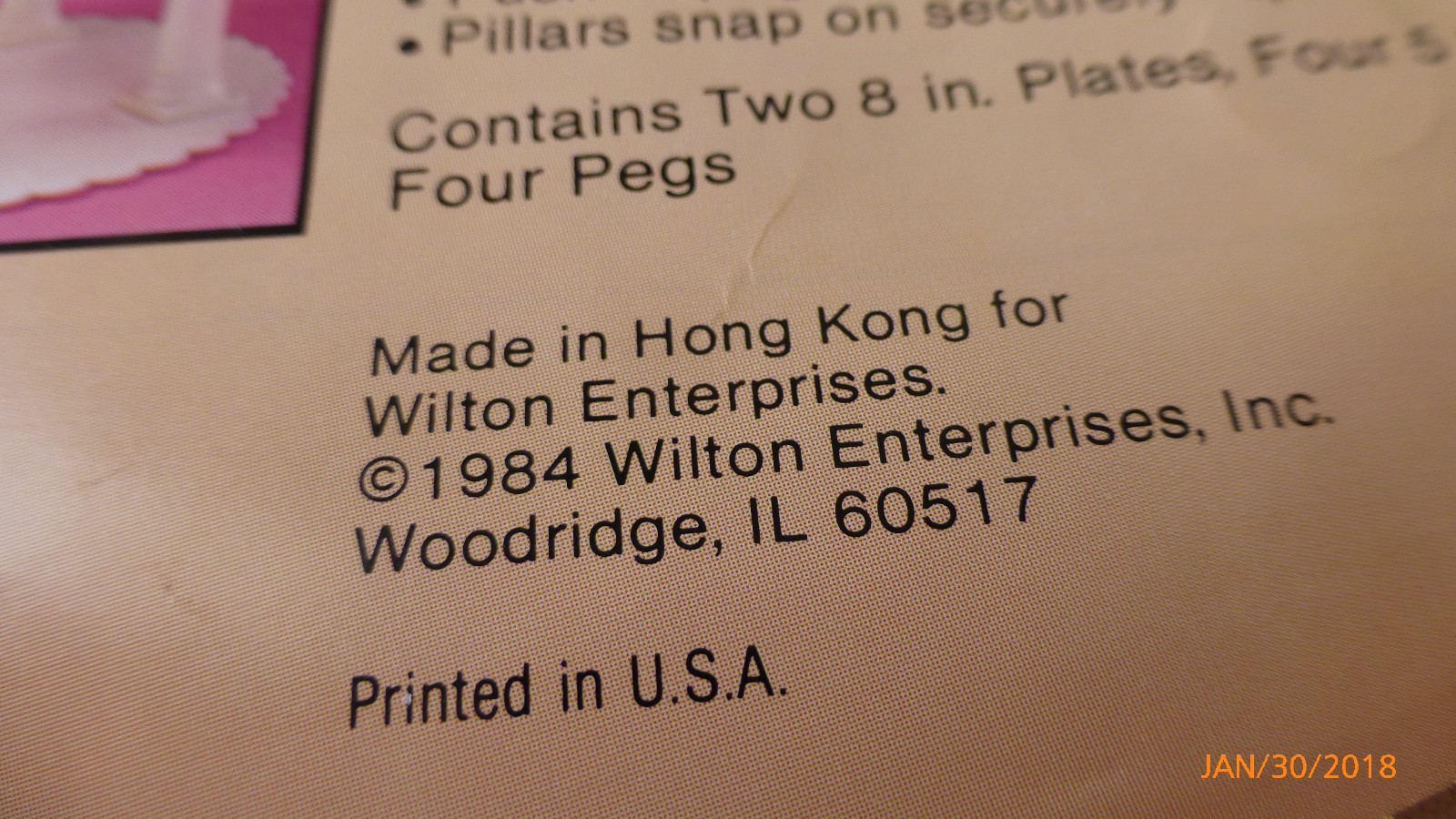 Vintage Wilton 8 inch Scalloped Separator Top Tier Cakes Set Complete 1984