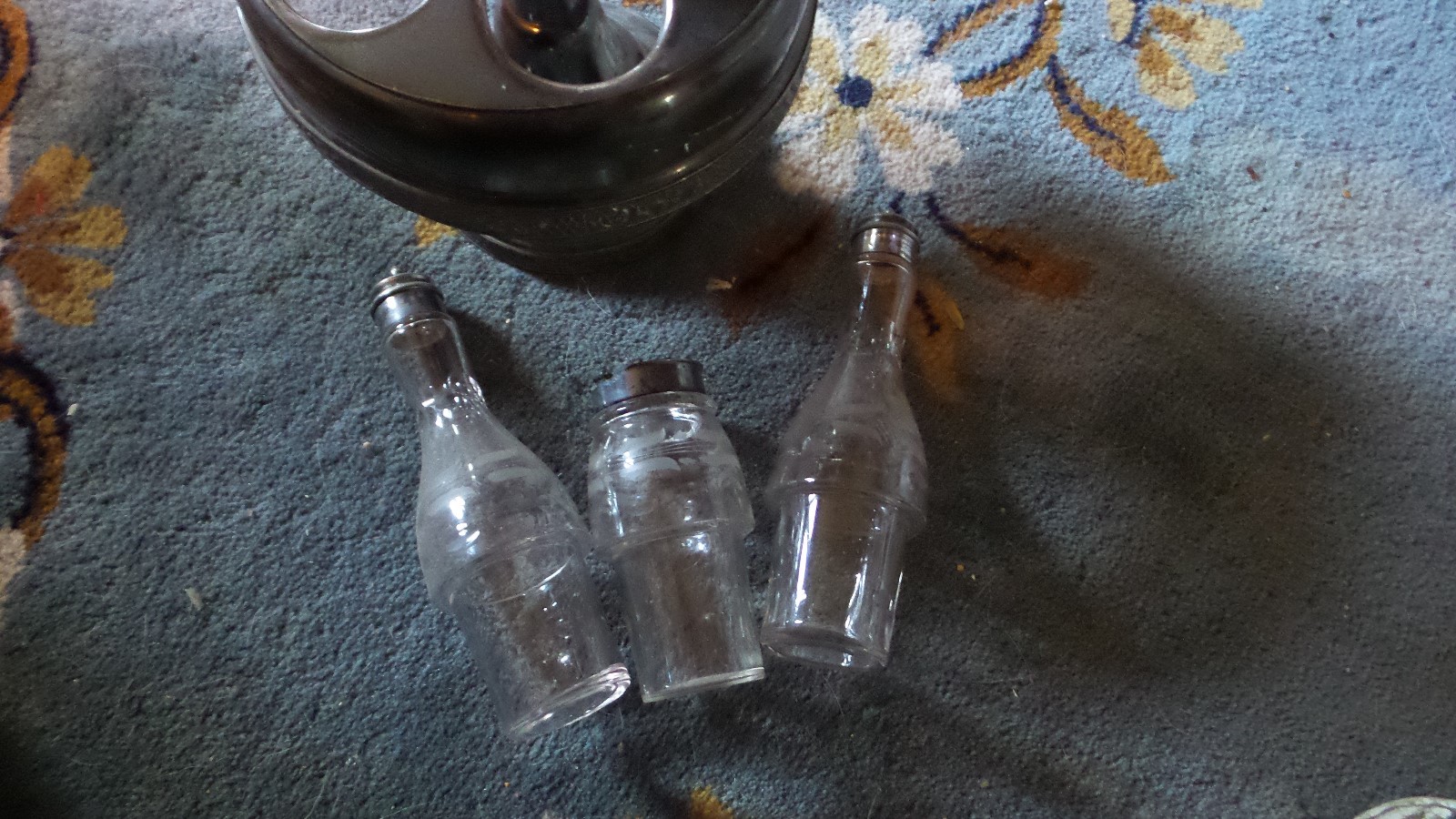 Antique Victorian Condiment Cruet Castor Display Set Rogers Silver #325 Marked