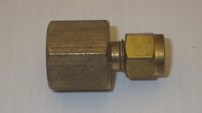 HAM-LET LET-LOK REF# B-400-7-6 BRASS FEMALE CONNECTOR 1/4'' OD TUBE 3/8'' FNPT NNB