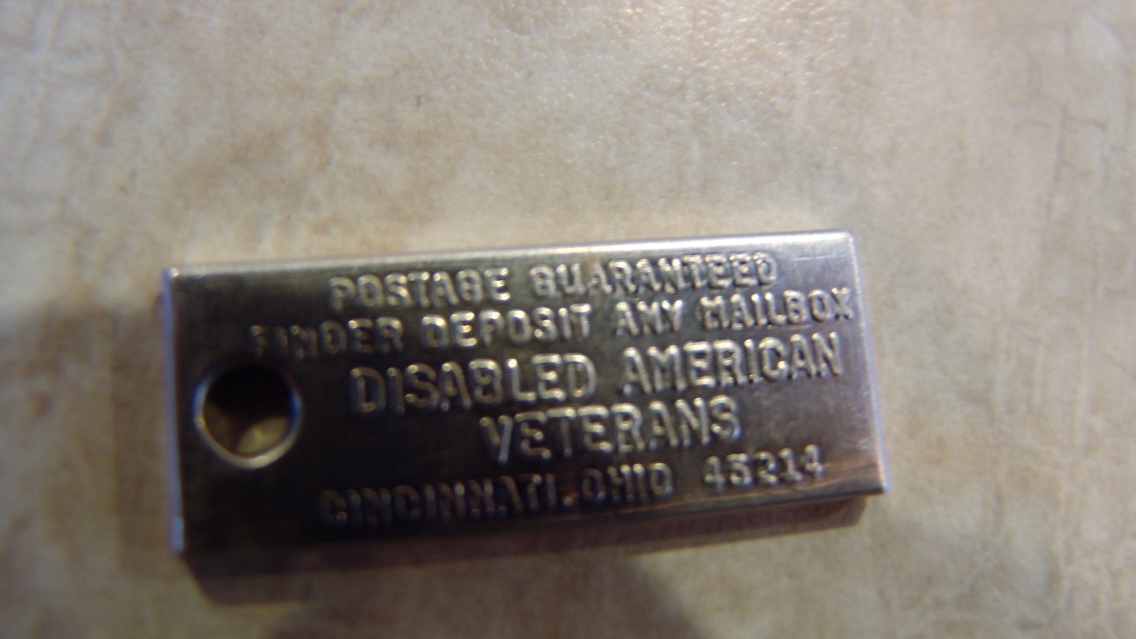 Vintage  Disabled American Veterans 1968 Minnesota  Mini License Plate  Keychain