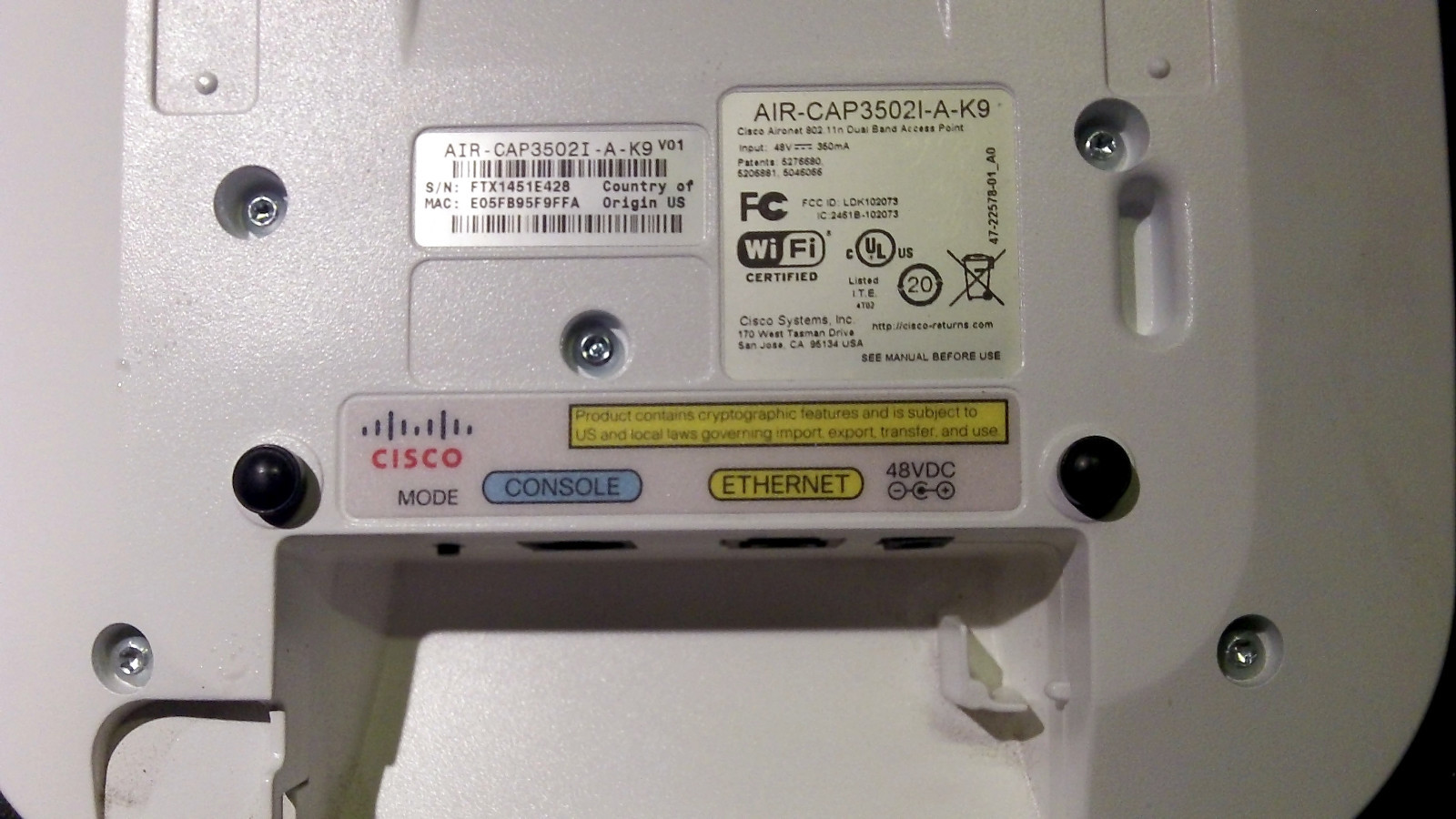 (LOT OF 10)~USED~Cisco 3502I Autonomous Stand-Alone Wireless AIR-CAP3502I-A-K9