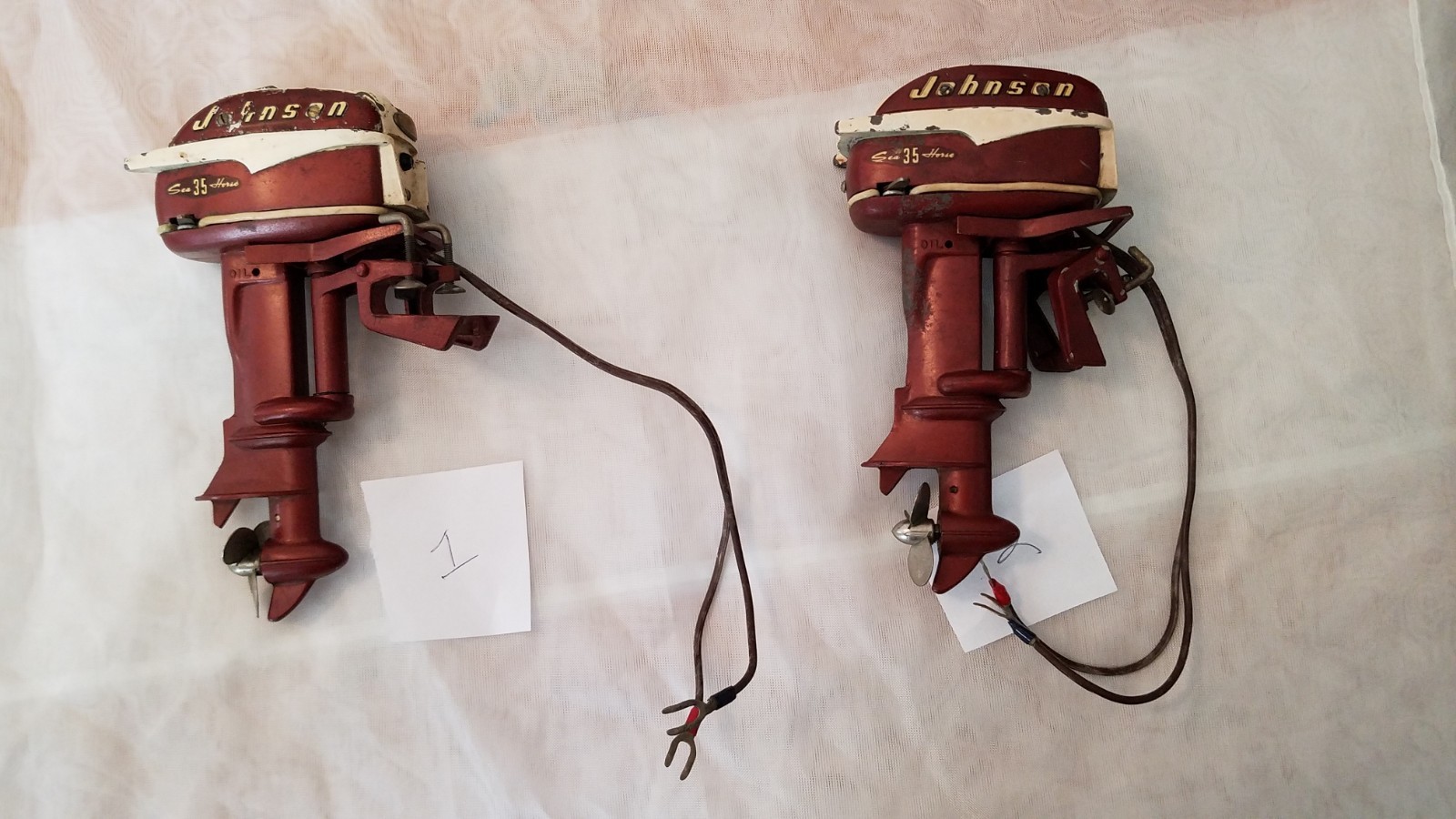 WOW!2 Johnson Sea 35 horse Toy Outboard Boat Model Motors Battery Japan Seahorse