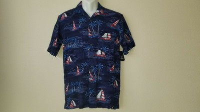 **NWT MEN'S PATRIOTIC AMERICAN PRINT USA BUTTON UP SHIRT BY GEORGE. SIZE M.**