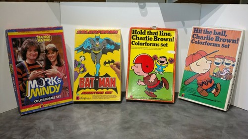Colorforms Lot BATMAN CHARLIE BROWN MORK AND MINDY
