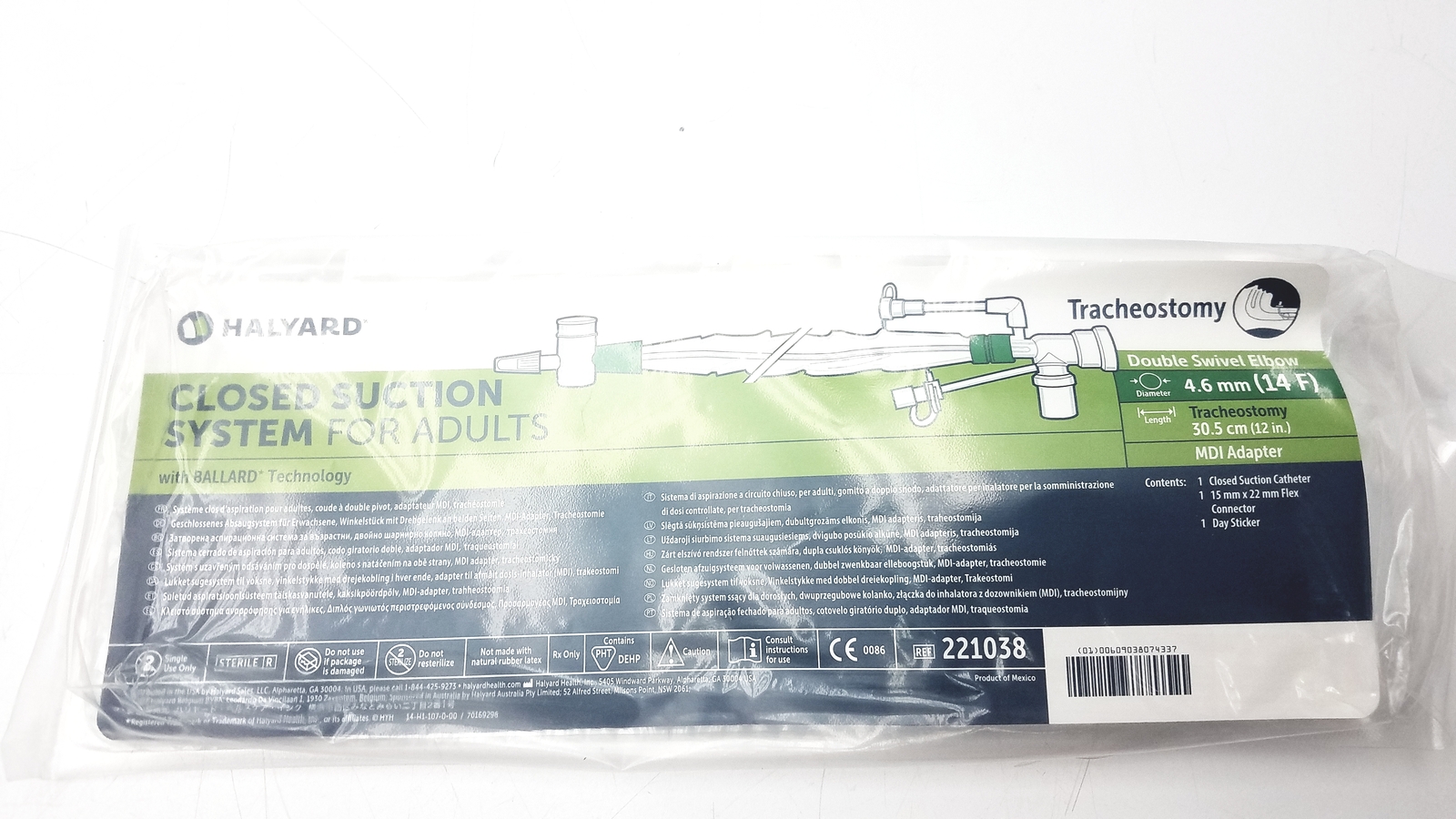 Halyard 221038 Closed Suction System For Adults