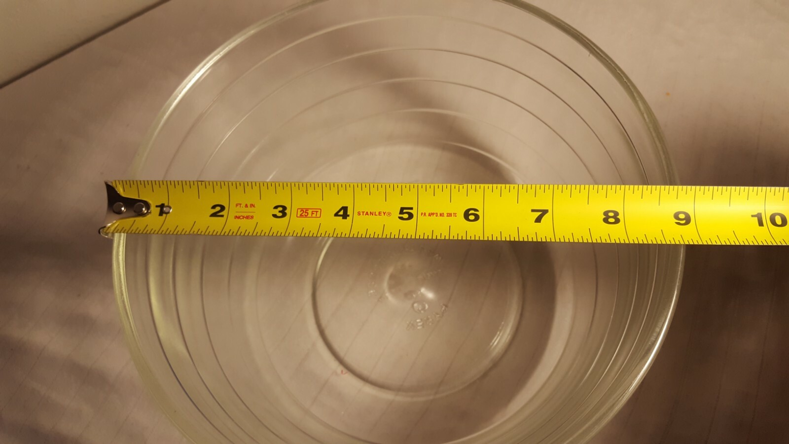 PYREX USA Vtg 3 Quart Large Glass Mixing Bowl Kitchen Ware