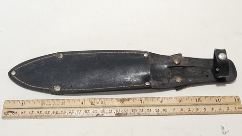 Vtg Rare G. C. Co. Gutmann Cutlery Co. Divers Survival Stainless Knife w/ Sheath