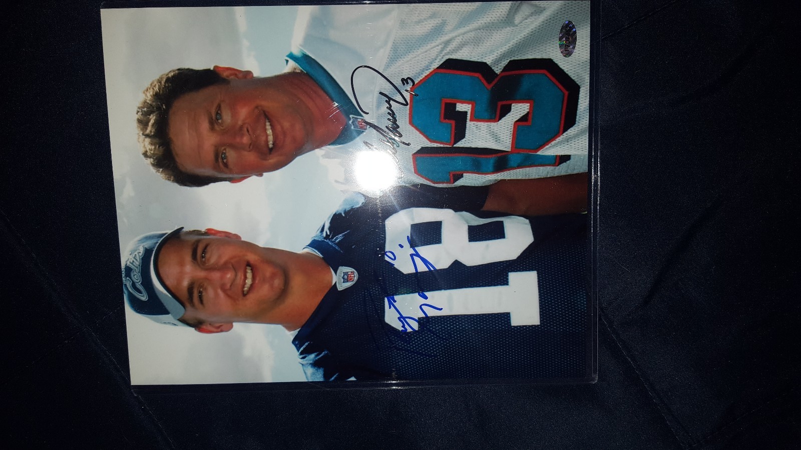 Peyton Manning 18 & Dan Marino 13 Autographed COA Autographed Photo