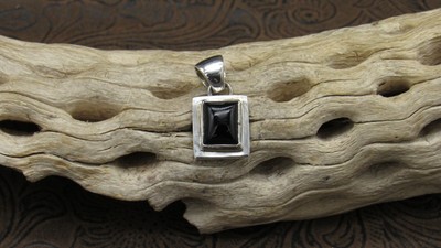 Square Onyx Sterling Silver Pendant By First American Traders+