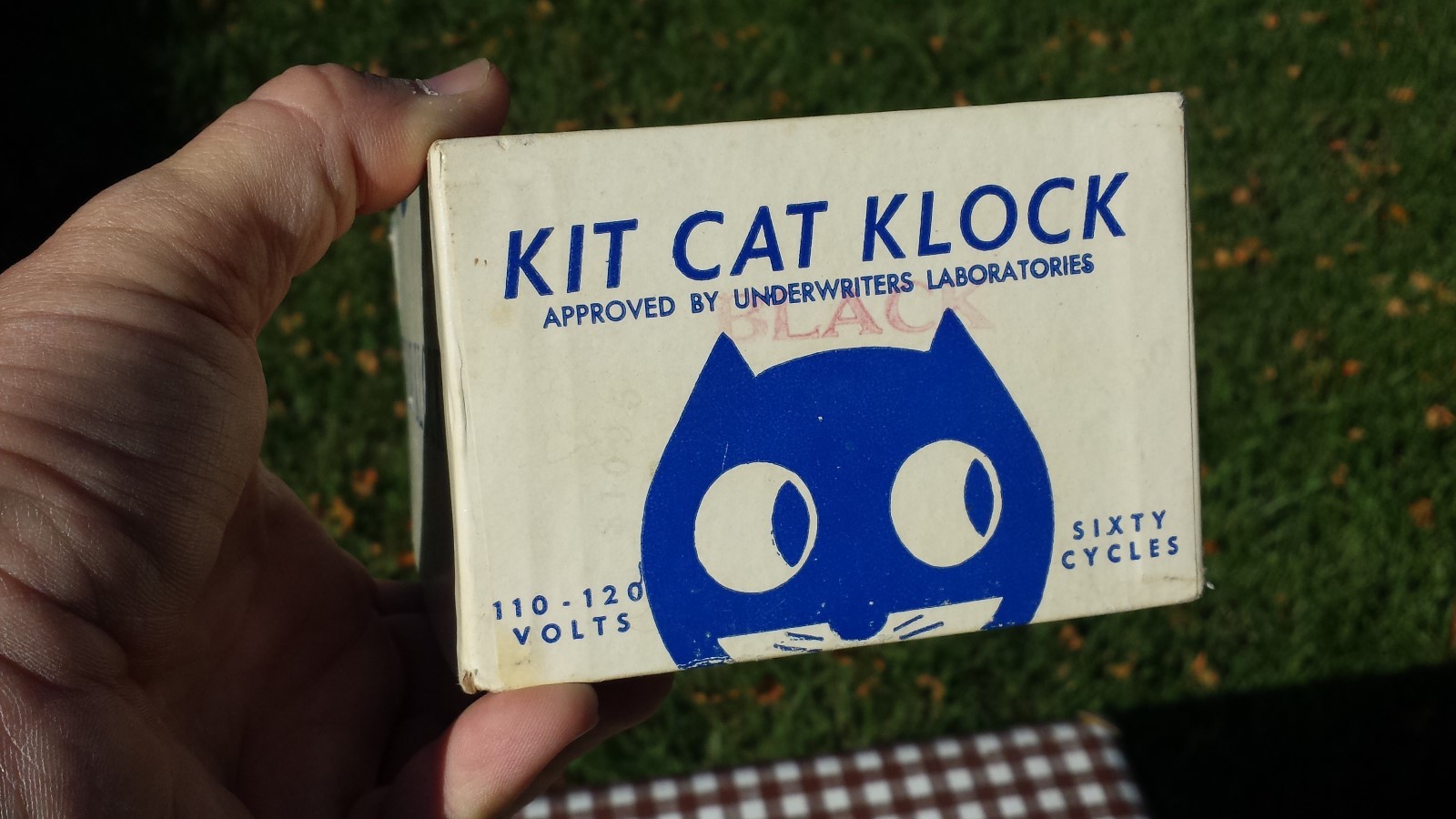 Vintage 1950's KIT CAT KLOCK Clock Black Kat Box & Paperwork Only NO CLOCK