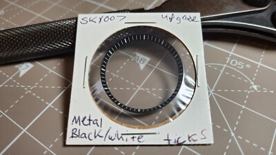 Seiko Mod, Black/White chapter ring for Seiko 5, Skx007, and Skx009