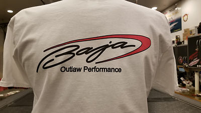 BAJA Racing T Shirts POWER Boats OUTLAW PERFORMANCE White Size S,M,L,XL,XXL,XXXL