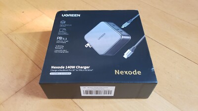 UGREEN Nexode 140W USB C GaN Charger-3 Ports Wall Charger 2 USB-C + 1 USB-A NEW