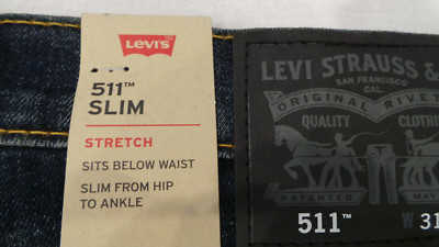 对于出售 Levis Mens 511 Slim Fit Stretch Jean Sequoia 31X32 Levi W31-L32 new # 04511-1390