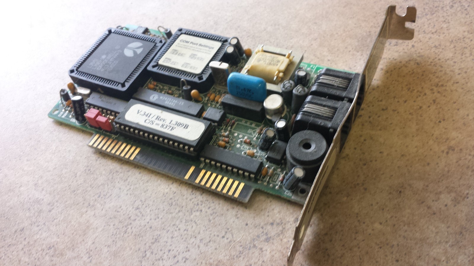 Zoom Telephonics VFP28.8K ISA Fax Modem v.34i Rev 1.309B PN311 Card