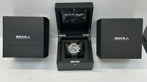 BRERA OROLOGI Tachymeter シルバー/ブラック Gran Turismo Black/Gold Chrono brgtc5408 - Brera Orologi