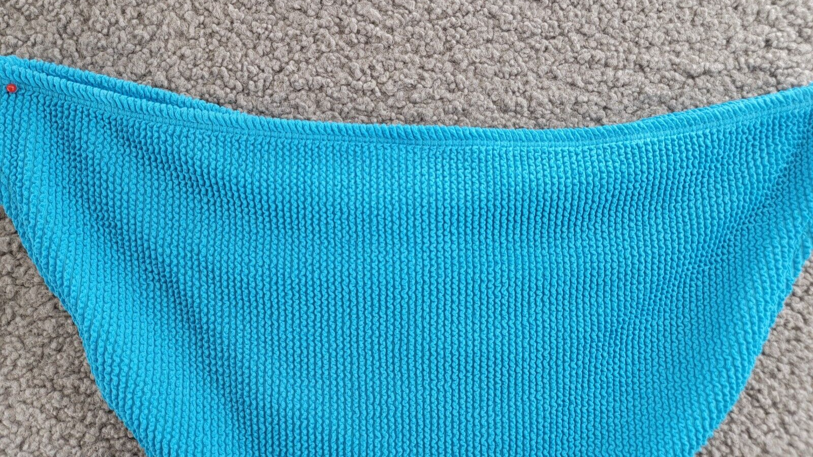 Cyn & Luca Pucker Ribbed Bikini Bottom Juniors L Peacock Elastic Waist Pull On - Picture 12 of 15