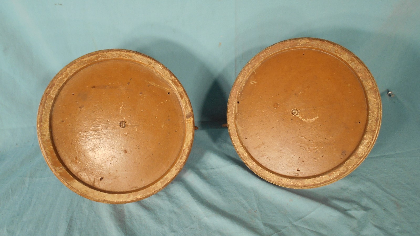 PAIR OF VICTORIAN CLASSICAL CARVED GILTWOOD CHURCH STYLE WALL SHELVES