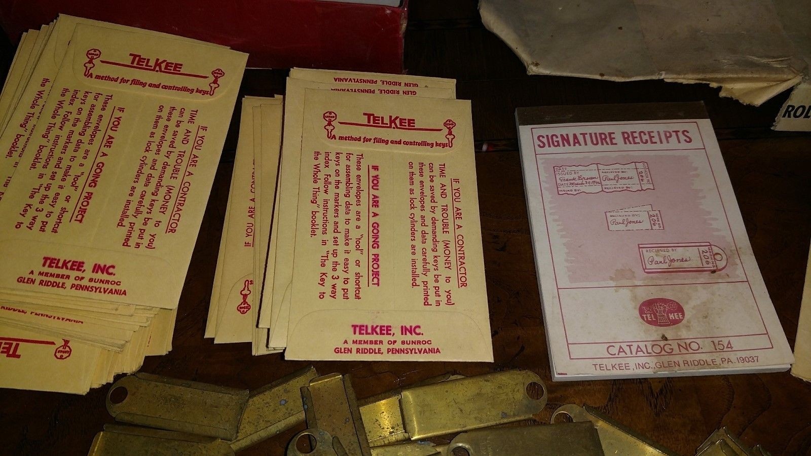 Key Tagging System Tools Envelopes Key Tags Signature Receipts