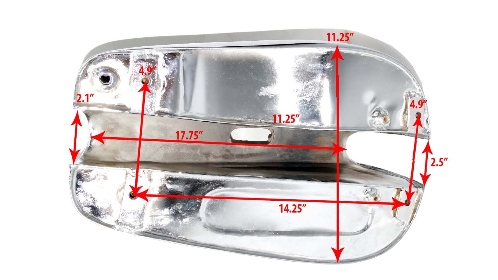 1938 Reproduction Vintage Chrome Plated Fits Triumph Tiger Fuel Tank With Cap 