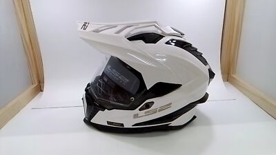 LS2  Explorer XT Solid Adventure Motorcycle Helmet W/ SunShield White XS