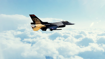 Aircraft turkey general dynamics f16 fighting Custom Gaming Mat Desk 6358