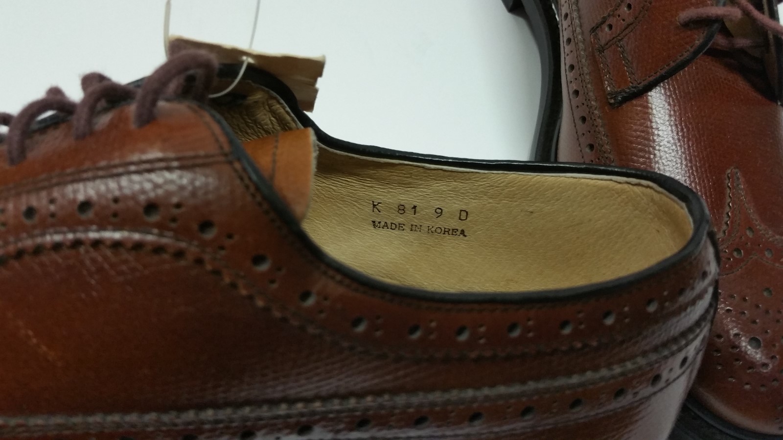 Men's Vintage SAM SHOEs Bench Made Hand Crafted Heavy Leather Sz 9D New W/Tags