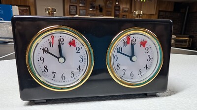 Analog Wind-Up Mechanical Chess Clock Timer Black
