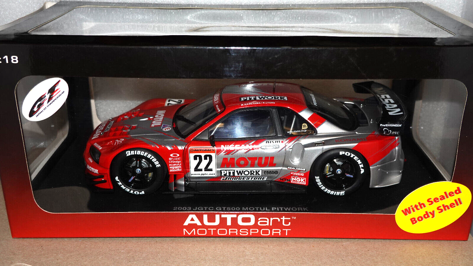 オートアート 1/18 日産 スカイライン R34 GTR 2003 MOTUL AUTOART 1/18 NISSAN SKYLINE GT-R 2003 JGTC GT500 MOTUL