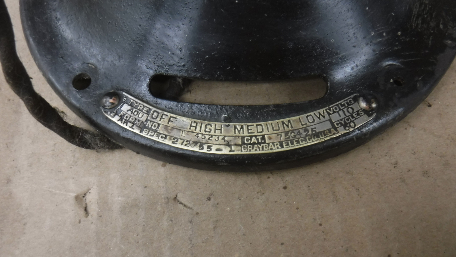 Graybar Electric Brass Fan MT-2439