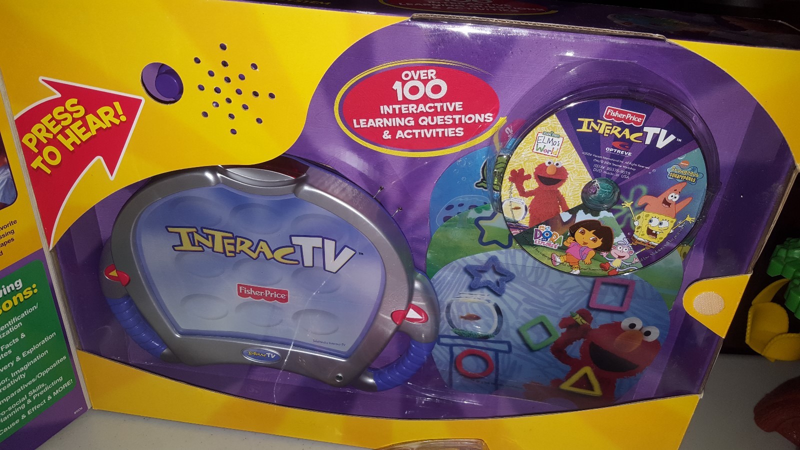 NEW Fisher Price INTERACTV DVD Based Learning System 2003 BLUES CLUES Dora ELMO