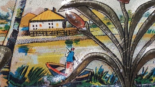 Antique 1842 Russian Popov Brothers Tea Caddy Box hand painted WOW TIN VINTAGE