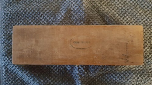 Charles Tollner Antique Wooden Advertising Pencil Box