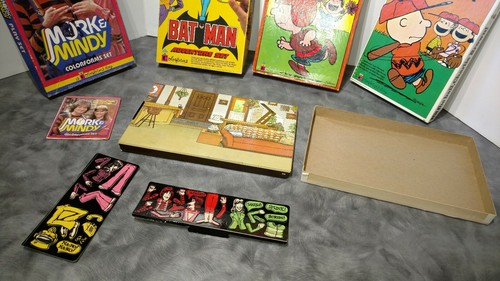Colorforms Lot BATMAN CHARLIE BROWN MORK AND MINDY