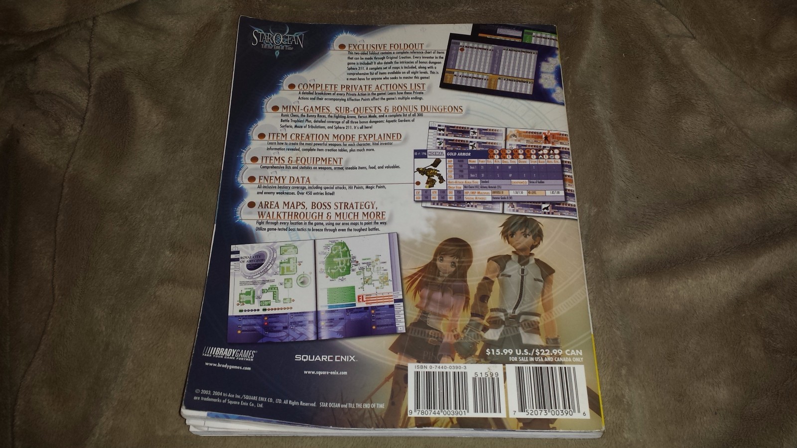 Official Brady Star Ocean Till The End of Time Players Guide (Playstation 2) PS2