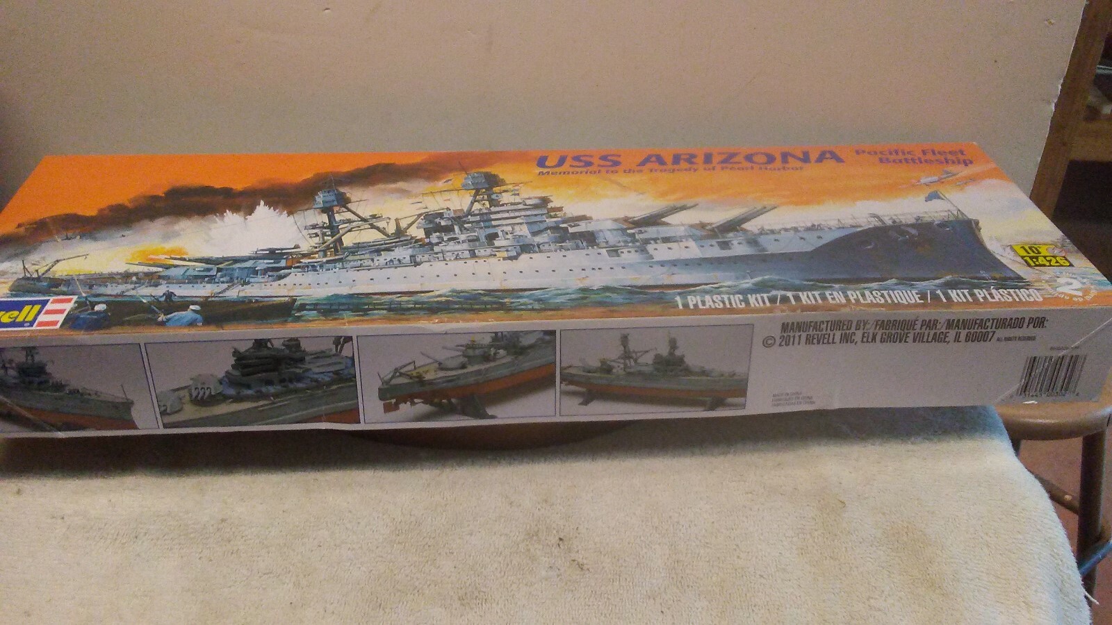 Revell-USS Arizona Pacific Fleet Battleship-#85-0302 2009-1/426 Scale Model. F-3