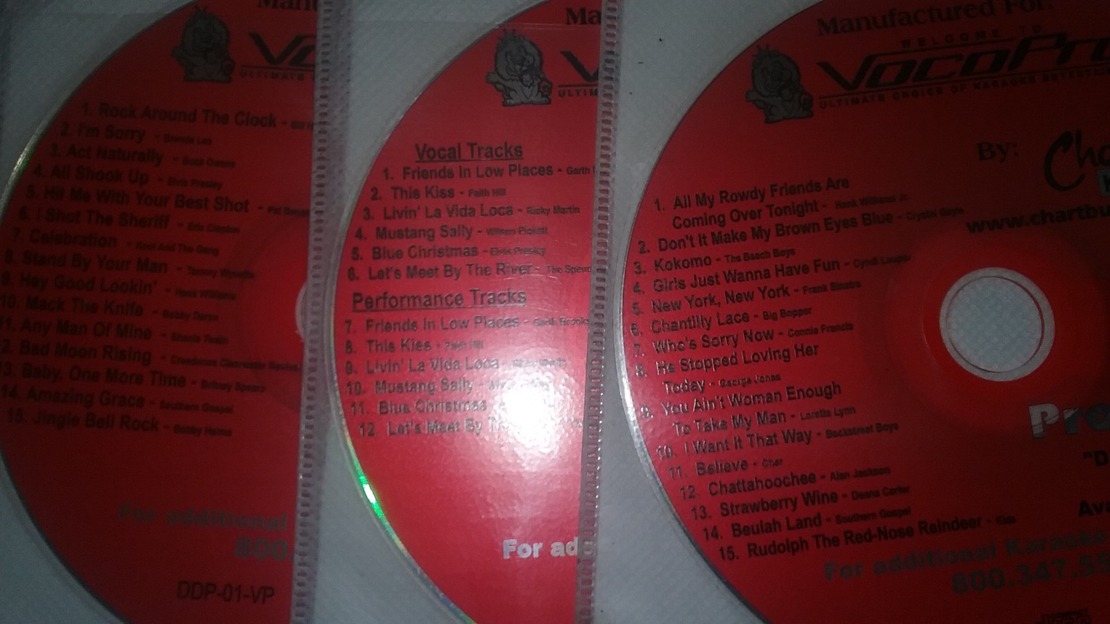 10 CDG DISCS VocoPro KARAOKE SET BEST SONGS ROCK,POP,COUNTRY