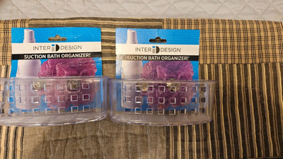 (2) INTER DESIGN SUCTION BATH ORGANIZERS