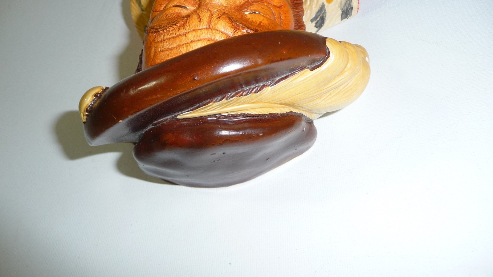 Chalkware Head King or Lord Hand Painted Collectible Chalk Ware Decor Unmarked