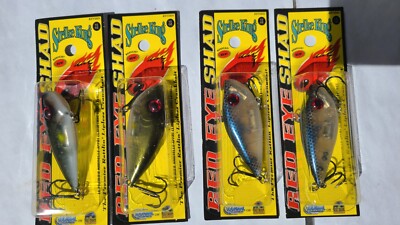 Strike King Red Eye Shad Rattlin Lipless Crankbaits lot of 4 (2 colors) lot #S3