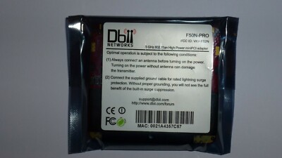 DBII F50N-PRO Atheros 28dBm / 630mW WIFI 802.11a/n 4.9-6 GHz, 5GHz MiniPCI card