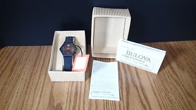 NEW Frank Lloyd Wright Watch Bulova Hexagon Quartz Red Black