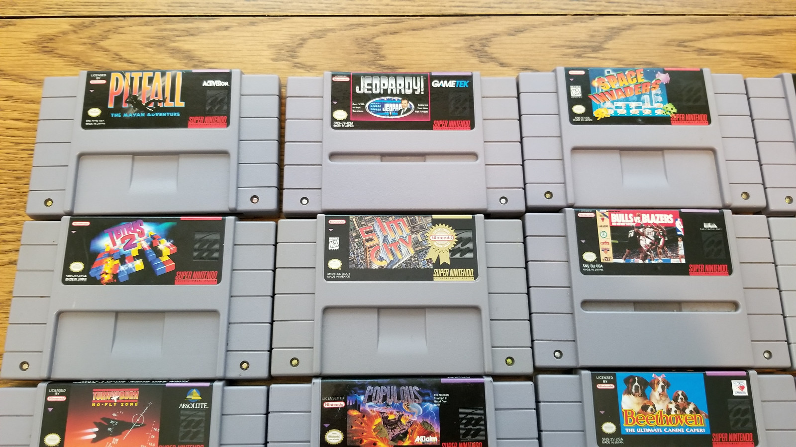 SNES 24 Game Bundle Lot Super Nintendo Tested
