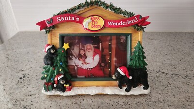 Bass Pro Shops Santas Wonderland Light Up Picture Christmas Frame Bear NEW!!!