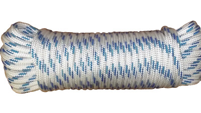 3/8'' (10mm) x 125' Sail/Halyard Line, Double Braid Polyester, Sheets, Boat Rope