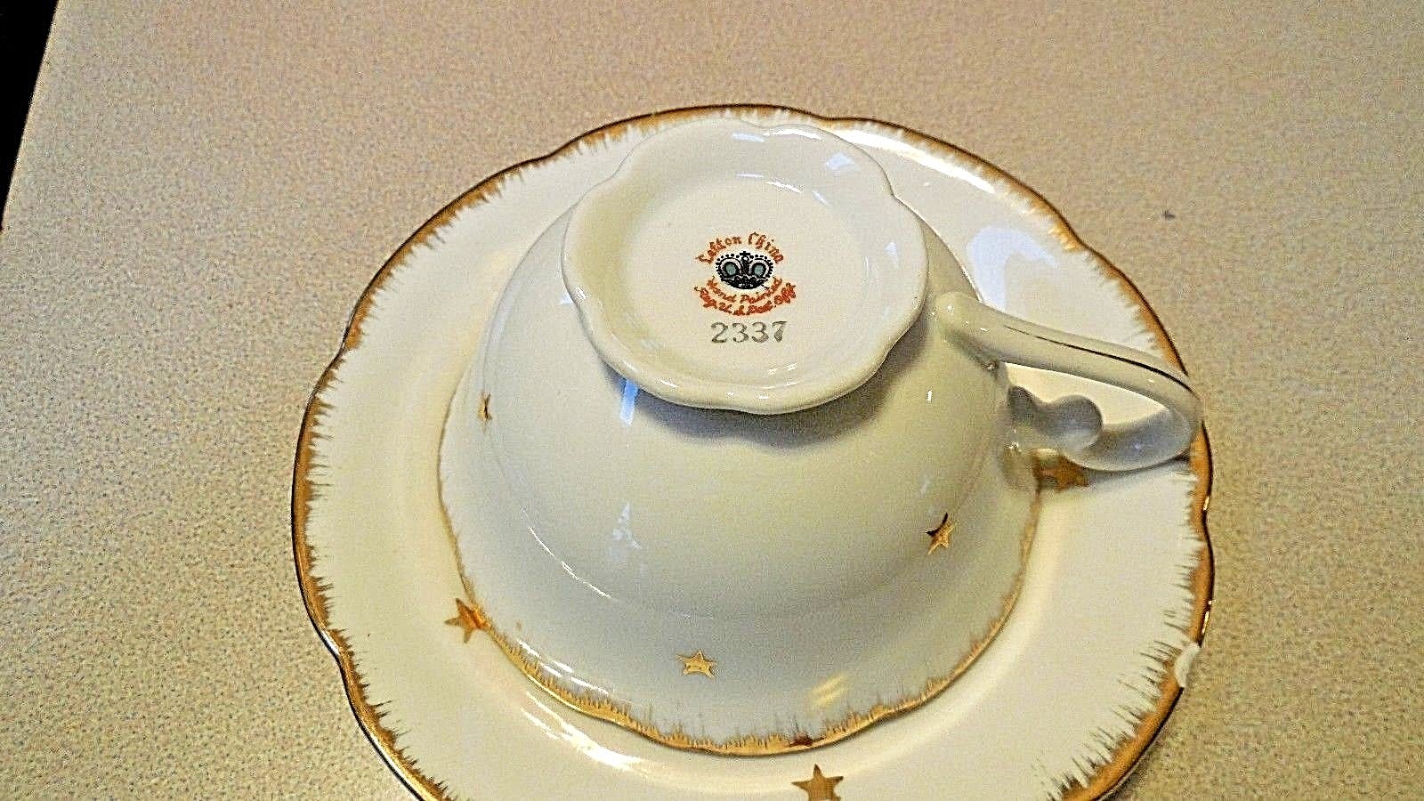 Lefton China Tea Cup & Saucer Eastern Star
