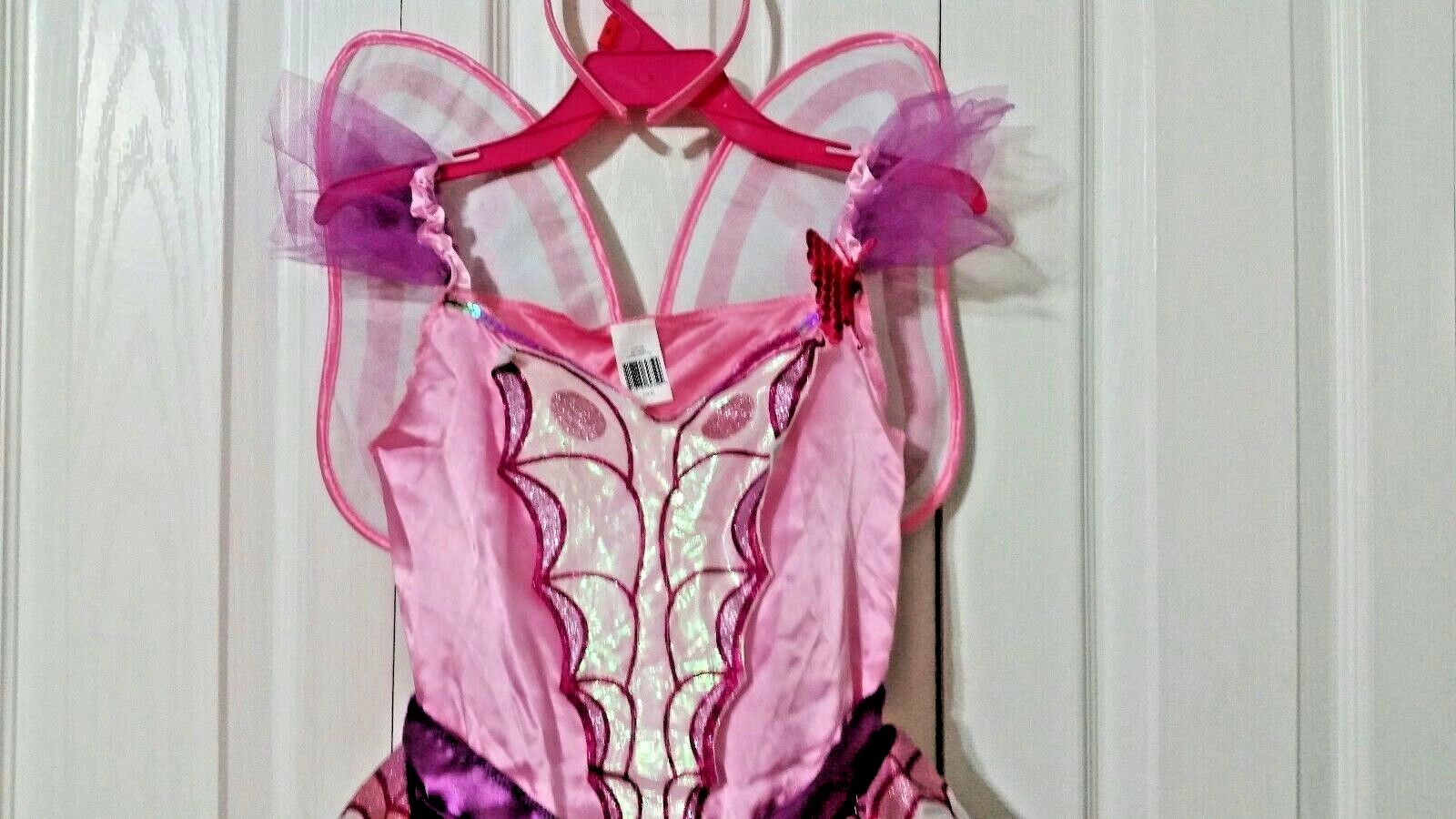 Purple Butterfly Halloween Costume Outfit Dress Headband Wings Size Child S(4-6)