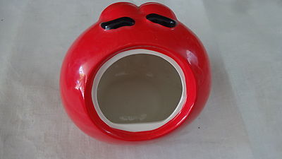 M & M Candy Dispenser Open Bowl Red Cute Smile Kiss On Cheek 2003