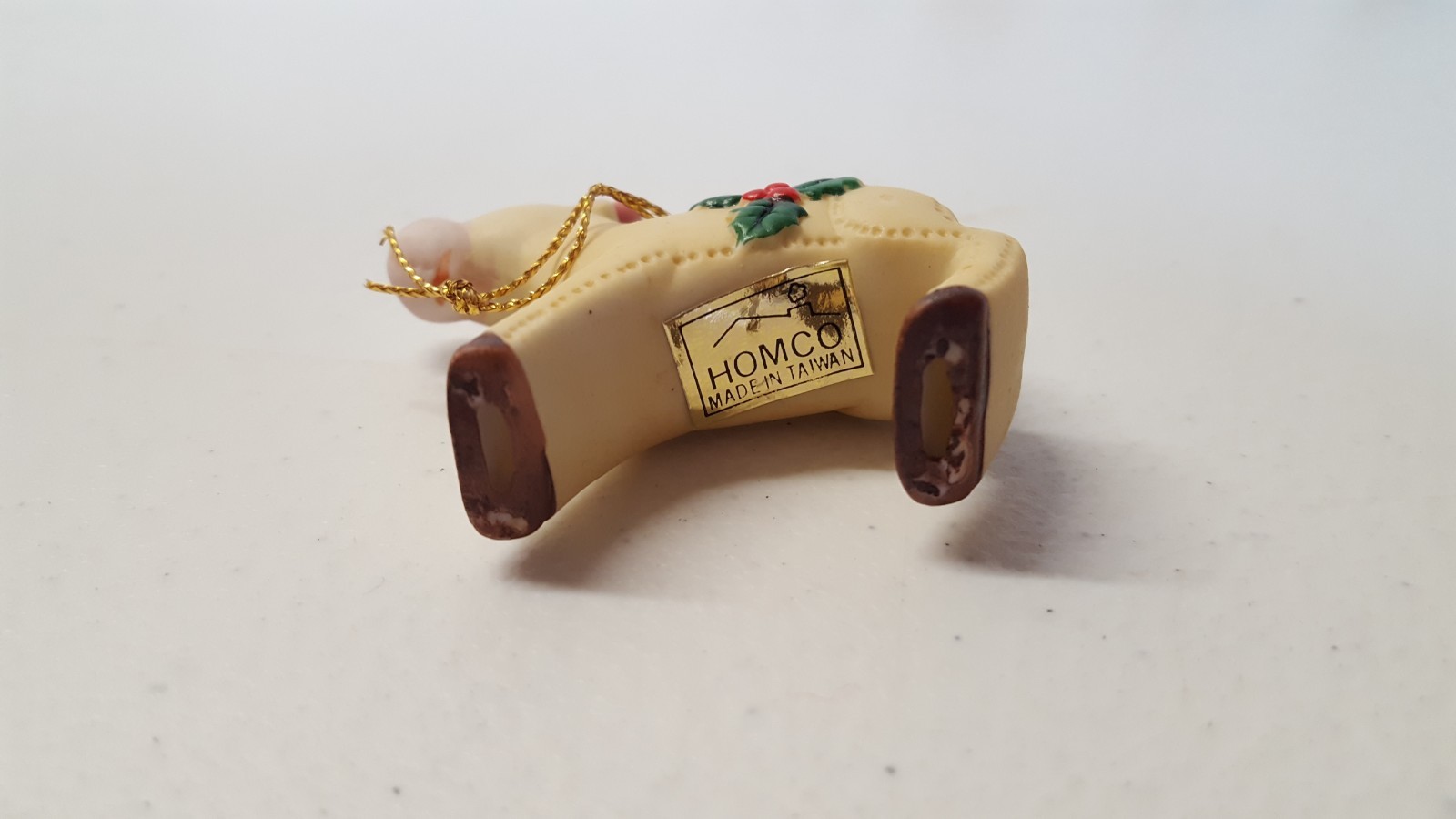 Homco Christmas Ornaments Set 6 Vintage Animals Porcelain Figurines 348