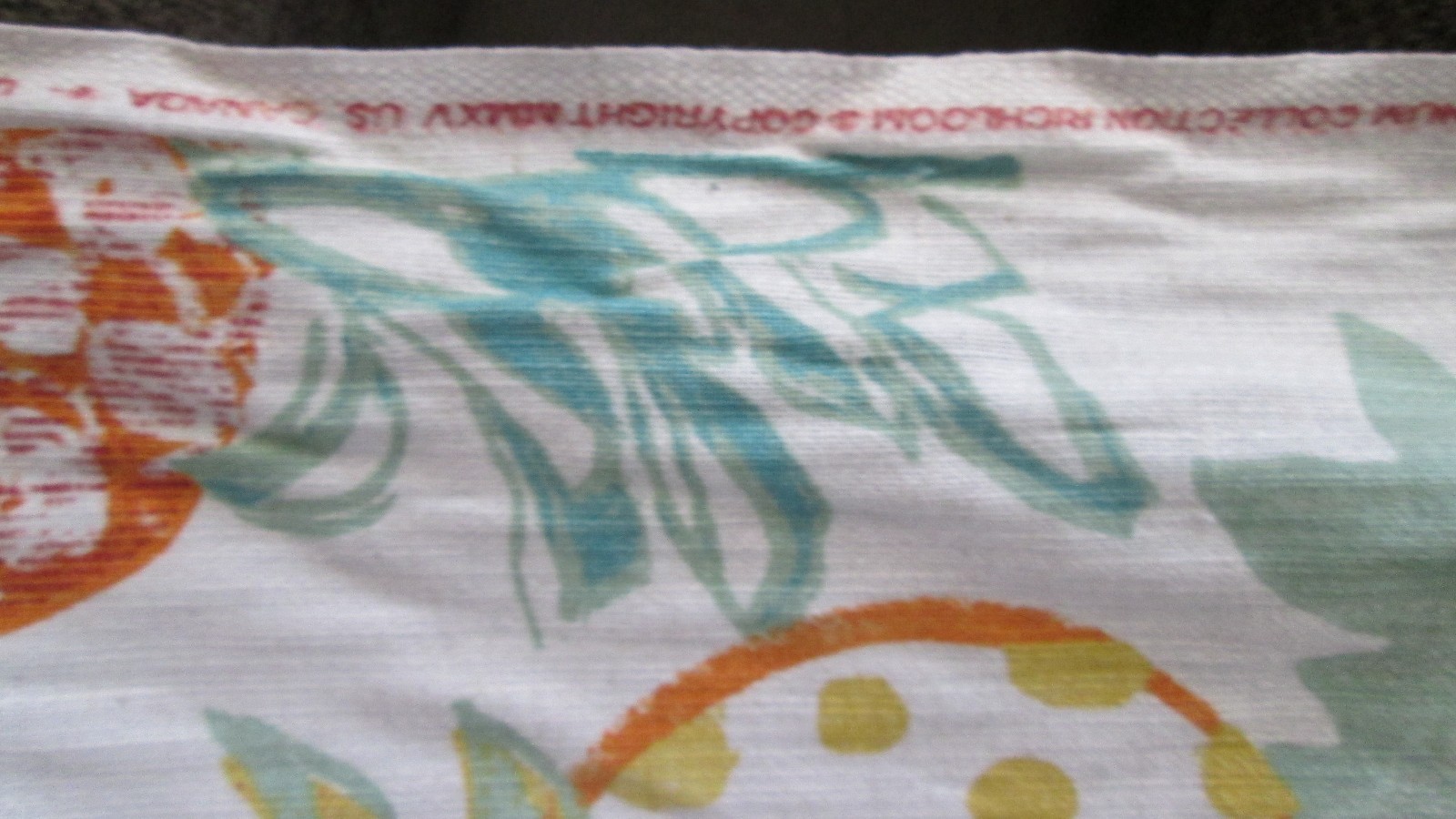 9 yds Pineapple fabric NEW Never used w/ factory flaw Linen Cotton